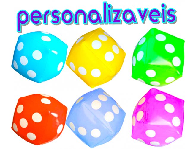 Dados infláveis personalizados